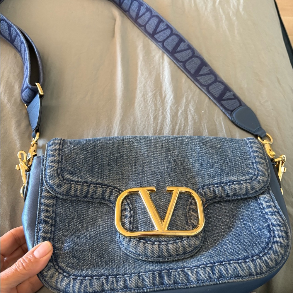 Denim Blue Valentino Shoulder Bag